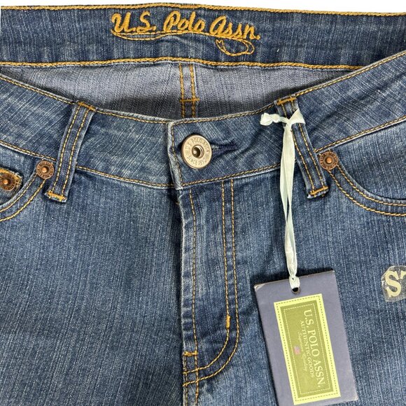 US Polo Assn Low Rise Slim Straight Womens Stretch Jeans, Size 32/33 - Picture 6 of 13